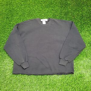 Vintage 80s JERZEES Cropped Sweatshirt Womens XL 23x23 Black